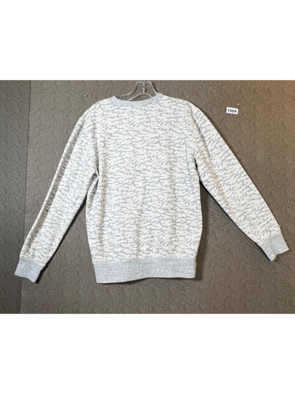 Logg Label Of Graded Goods Sweatshirt Men sGray White Crew Neck Textured Casual - Picture 5 of 8